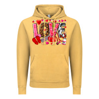 Vintage Mustard valentines day love nurse Vintage Hoodie - NancyCooperArtShop