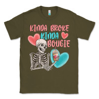 Army Green kinda broke kinda bougie Classic Tee - MaliasSmallBusiness