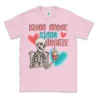 Bubblegum Pink kinda broke kinda bougie Classic Tee - MaliasSmallBusiness