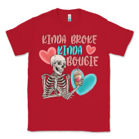 Red kinda broke kinda bougie Classic Tee - MaliasSmallBusiness