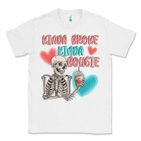 White kinda broke kinda bougie Classic Tee - MaliasSmallBusiness