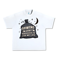 White opinions on how i'm supposed to live my life Urban Heavy Tee - MaliasSmallBusiness