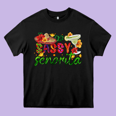 Sassy Senorita Heavy Core Tee Designed By Hra Design Shop