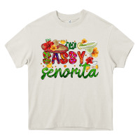 Cream sassy senorita Heavy Core Tee - HRA Design Shop