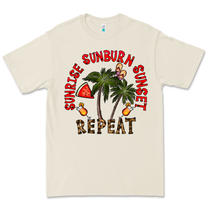 Sunrise Sunburn Sunnset Repeat Premium Tee by CowhideDigitalArt | Teevron