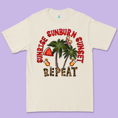 Sunrise Sunburn Sunnset Repeat Premium Tee Designed By Cowhidedigitalart