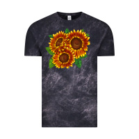 Cloud Black tiger eyes sunflower Vintage Tee - LillyAllenDesigns