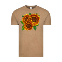 Vintage Coffee tiger eyes sunflower Vintage Tee - LillyAllenDesigns