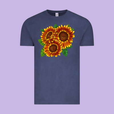 Tiger Eyes Sunflower Vintage Tee Designed By Lillyallendesigns