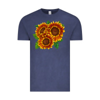 Vintage Denim tiger eyes sunflower Vintage Tee - LillyAllenDesigns