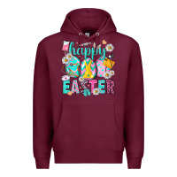 Burgundy Happy Easter Egg Nurse Premium Hoodie - HowdyJamesFarm