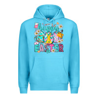 Ocean Blue Happy Easter Egg Nurse Premium Hoodie - HowdyJamesFarm