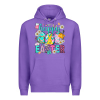 Purple Happy Easter Egg Nurse Premium Hoodie - HowdyJamesFarm