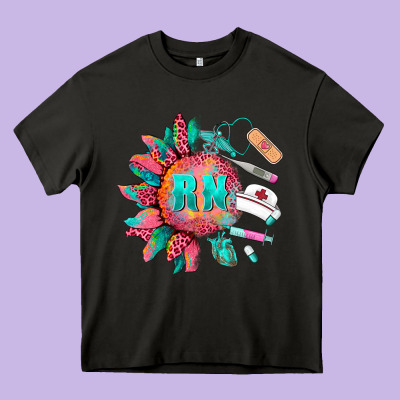 Western Registered Nurse  Medical Instruments Heavy Core Tee Designed By Barkaloodesign