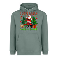 Sage I love a man with a beard Christmas Heavyweight Hoodie - NancyCooperArtShop