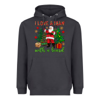 Smoke I love a man with a beard Christmas Heavyweight Hoodie - NancyCooperArtShop