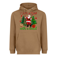 Toasted Coconut I love a man with a beard Christmas Heavyweight Hoodie - NancyCooperArtShop