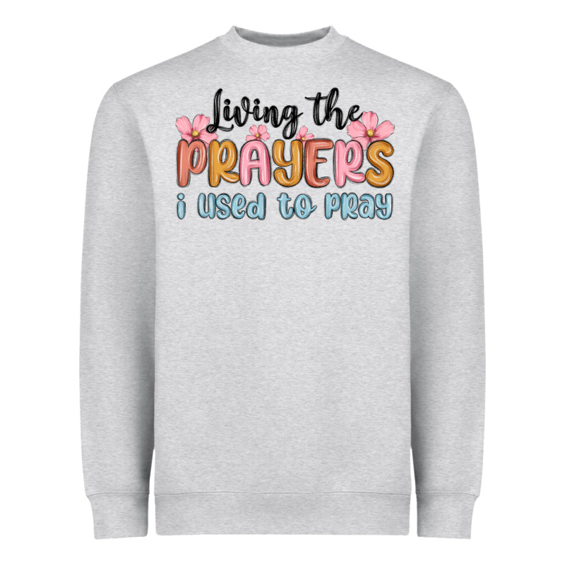 Living The Prayers I Used To Pray Heavyweight Sweatshirt by MaliasSmallBusiness | Teevron
