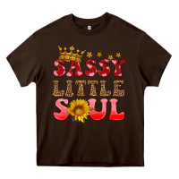 Chocolate Brown sassy little soul Heavy Core Tee - HRA Design Shop
