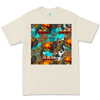Bone western sunset bison and sunflowers seamless pattern Premium Tee - HRA Design Shop