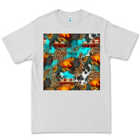 Dove Grey western sunset bison and sunflowers seamless pattern Premium Tee - HRA Design Shop
