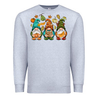Heather Grey Fall gnomes Premium Sweatshirt - NancyCooperArtShop