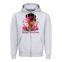 Heather Grey stronger than cancer Zipper Hoodie - Artiststas