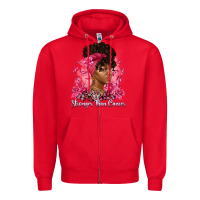 Red stronger than cancer Zipper Hoodie - Artiststas