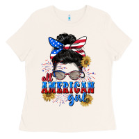 Bone All American girl 4th of July Ladies Tee - CowGirlArtShop