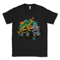Black monster truck and t rex dinosaur Classic Tee - MaliasSmallBusiness