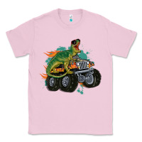 Bubblegum Pink monster truck and t rex dinosaur Classic Tee - MaliasSmallBusiness