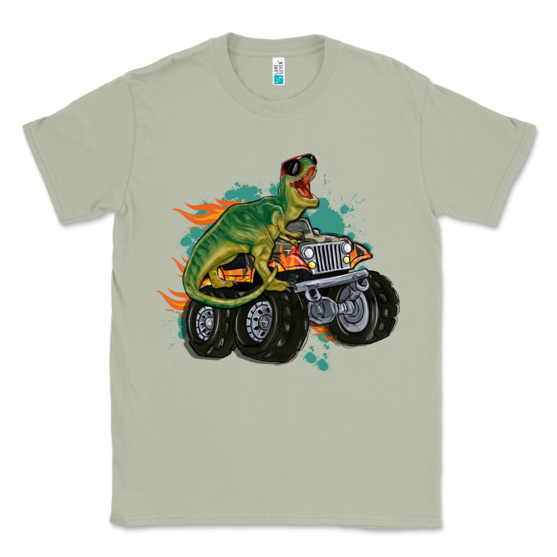 Monster Truck And T Rex Dinosaur Classic Tee by MaliasSmallBusiness | Teevron