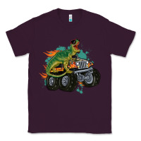 Plum monster truck and t rex dinosaur Classic Tee - MaliasSmallBusiness