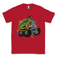 Red monster truck and t rex dinosaur Classic Tee - MaliasSmallBusiness