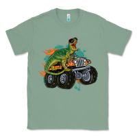 Sage monster truck and t rex dinosaur Classic Tee - MaliasSmallBusiness