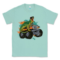 Seafoam monster truck and t rex dinosaur Classic Tee - MaliasSmallBusiness