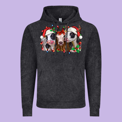 Funny Christmas Heifers Vintage Hoodie Designed By Jasminsmagicworld