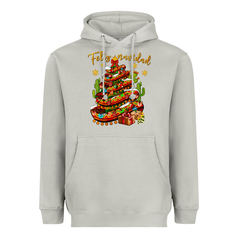 Christmas Feliz Navidad Heavyweight Hoodie by NancyCooperArtShop | Teevron