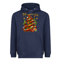 Navy Christmas Feliz Navidad Heavyweight Hoodie - NancyCooperArtShop