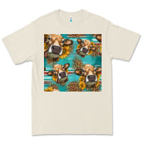 Bone western sunflowers cow seamless pattern Premium Tee - HRA Design Shop