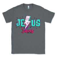 Charcoal Heather jesus saves Classic Tee - JahusDesignShop