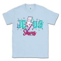 Dusty Blue jesus saves Classic Tee - JahusDesignShop
