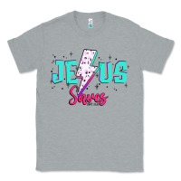 Heather Grey jesus saves Classic Tee - JahusDesignShop