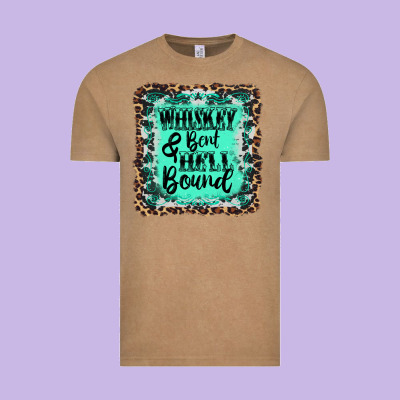 Whiskey Bent Hell Bound Vintage Tee Designed By Adodesignshop