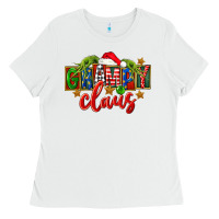 White Christmas grampy claus Ladies Tee - FaDigitalArtStudio