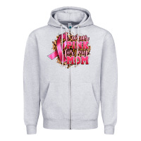 Heather Grey i wear pink for my mom Zipper Hoodie - Artiststas