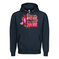 Navy i wear pink for my mom Zipper Hoodie - Artiststas