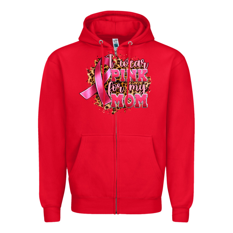 I Wear Pink For My Mom Zipper Hoodie by Artiststas | Teevron