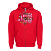 Red i wear pink for my mom Zipper Hoodie - Artiststas