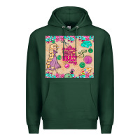 Sports Green sewing crafting each day keeps the crazy away Premium Hoodie - TumblerDesignByShophia